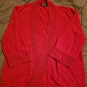 Women's Red Sweater Cardigan by Elementz